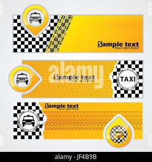 Remarque, mémo, graphique, taxi, illustration, voie, copie, imitation, clichés, Illustration de Vecteur