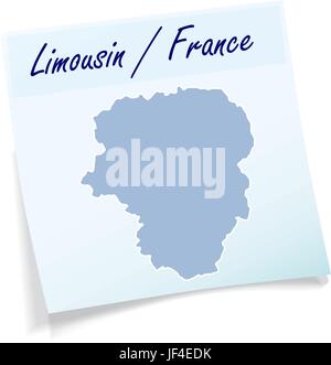 Limousin comme bloc-notes Illustration de Vecteur