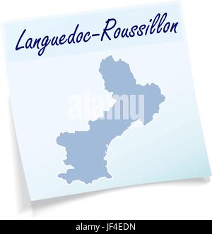 Languedoc-roussillon que le bloc-notes Illustration de Vecteur