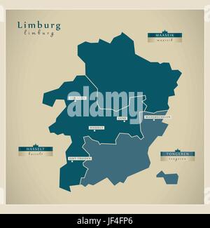 Graphique, moderne, modernité, europe, Belgique, région, province, vecteur, atlas, Illustration de Vecteur