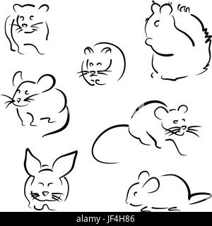 Lièvre rongeurs Illustration de Vecteur