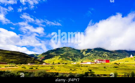 Village de campagne dans le Guangxi, Chine Banque D'Images