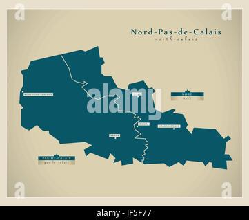 Graphique, moderne, modernité, France, carte, région, vecteur, ministère, atlas, Illustration de Vecteur