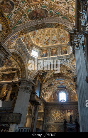 Bergame, Lombardie / Italie - JUIN 25 : Vue intérieure de la Basilique de Santa Maria Maggiore à Bergame le 25 juin, 2017 Banque D'Images