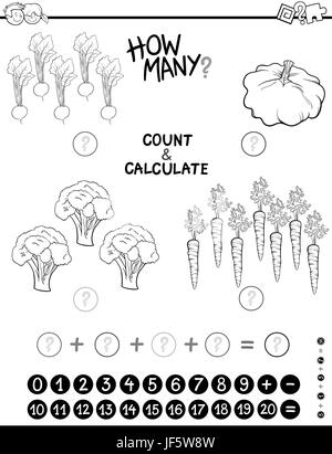 Jeu de coloriage mathématiques Banque D'Images