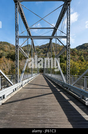 Vieux pont de Fayette dans West Virginia Banque D'Images