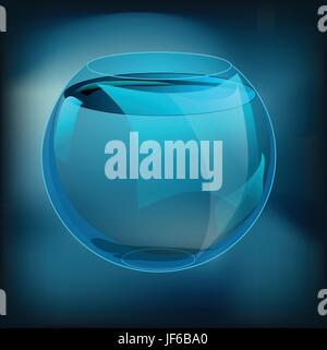 Le verre, calice, gobelet, tasse, seul, liquide, aquarium, illustration, vide, Illustration de Vecteur