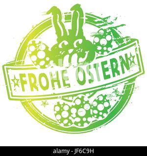 Stamp Joyeuses Pâques Illustration de Vecteur