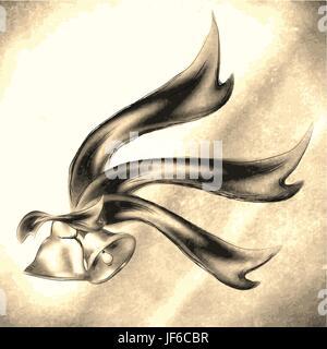 Bague, vintage, illustration, métal, cadeau, traditionnelle, Bell, décoration, Illustration de Vecteur