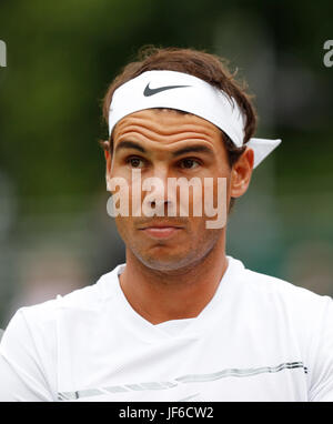Rafael Nadal l'Espagne au cours d'un match de tennis à Londres exposition Juin 2017 Banque D'Images