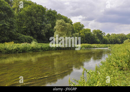 Jagst Valley à proximité du Kirchberg, Allemagne Banque D'Images