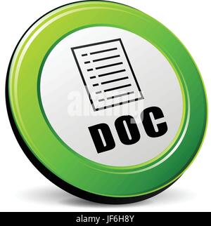 Info, isolé, illustration, un bouton, un fichier, document, texte, signer, icône, scène, Illustration de Vecteur