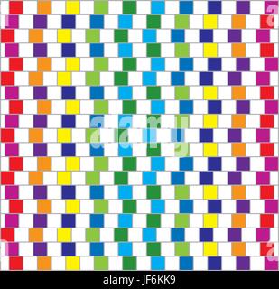 Illustration, rainbow, motif, carrés, matrice, vecteur, séquence, colorées, Illustration de Vecteur