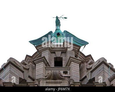 Extreme close up de l'oiseau du foie sur le dessus de l'Édifice du foie à Liverpool UK Banque D'Images