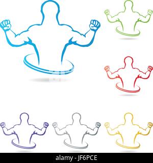 Les gens,logo,fitness,sport Illustration de Vecteur