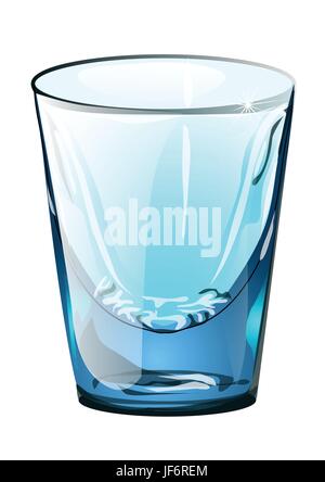 Bleu, bar, taverne, verre, calice, gobelet, tasse, seul, boire, boire, bavoirs, Illustration de Vecteur