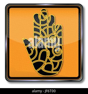 La peau, tatouage, tatoo, encre, la main, la santé, des arts, du tourisme, de la peau, des vagues, de la liberté, Illustration de Vecteur