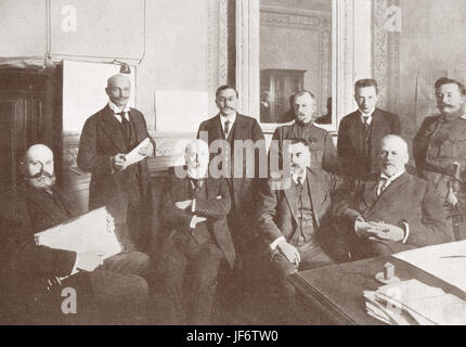 Février 1917 Les dirigeants de la Révolution Russe Banque D'Images