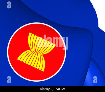 Drapeau de l’ASEAN Banque D'Images