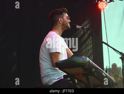 Andy grammer effectue sur scène lors d'Arroyo seco week-end juin 25,2017 brookside golf course Pasadena, Californie Banque D'Images