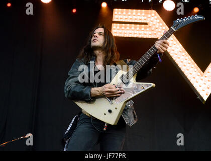 Brian Bell weezer effectue sur scène lors d'Arroyo seco week-end juin 25,2017 brookside golf course Pasadena, Californie Banque D'Images