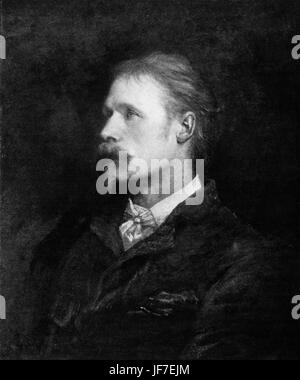 Walter Crane - artiste anglaise du mouvement Arts and Crafts, 15 août 1845 - 14 mars 1915. Portrait par George Frederic Watts : 23 février 1817 - 1 juillet 1904. Banque D'Images