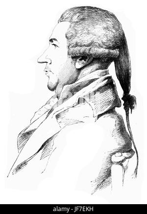 James Boswell - portrait. À partir d'un croquis original par George Dance (1741-1825). Avocat écossais, chroniqueur, et l'auteur. 29 octobre 1740 - 19 mai 1795. Banque D'Images