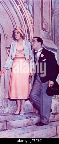 'Hold My Hand' écrit et produit par Stanley Lupino. (Eddy Stanley Lupino), et Jane regardez sur (à l'église mariage triple). La production de Londres, Gaiety Theatre,23 Décembre, 1931. Banque D'Images