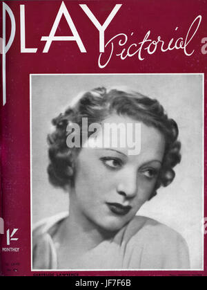 Gertrude Lawrence que Leonora Vail dans Noel Coward, 'ce soir à 8h30', au Phoenix Theatre, Londres, 1936. Couverture de 'Jouer' picturale. Gertrude Lawrence, actrice anglaise, 4 juillet 1898 - 6 septembre 1952. Banque D'Images