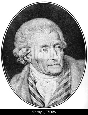 Friedrich Gottlieb Klopstock, poète allemand 2 Juillet 1724 - 14 mars 1803 Banque D'Images