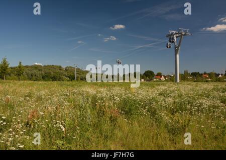 Impressions de téléphérique au motif de l'AGI 2017 Berlin, Berlin, Exposition International de Jardins jardins du monde à partir du 18 juin 2017 Banque D'Images