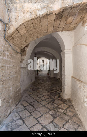 Polignano a Mare (Pouilles, Italie) - La célèbre ville en province de Bari, Italie. Le village s'élève sur l'éperon rocheux sur la mer Adriatique Banque D'Images