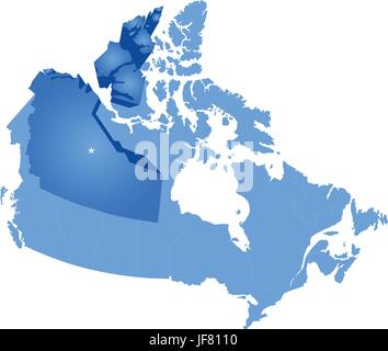 Illustration, Canada, capital, tirer, le pays, la terre, l'Ontario, de l'état, l'emplacement, Illustration de Vecteur