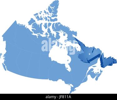 Illustration, Canada, capital, tirer, le pays, la terre, l'Ontario, de l'état, l'emplacement, Illustration de Vecteur