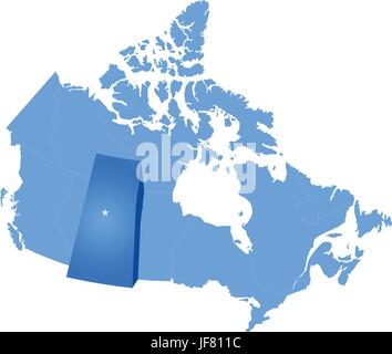 Illustration, Canada, capital, tirer, le pays, la terre, l'Ontario, de l'état, l'emplacement, Illustration de Vecteur
