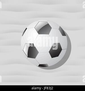 Ballon de soccer isolé sur fond gris pour votre conception Illustration de Vecteur