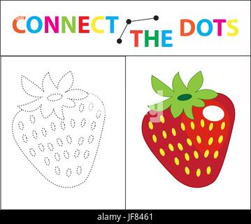 Aire de jeu éducatif pour la motricité. Relier les points photo. Pour les enfants d'âge préscolaire. Cercle sur la ligne pointillée et la peinture. Page à colorier. Vector illustration. Illustration de Vecteur