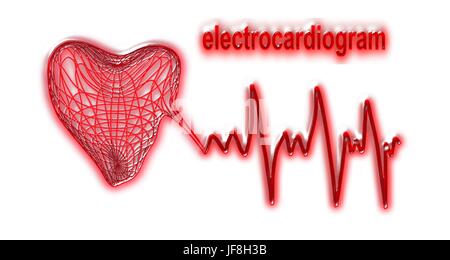 Noir, de teint basané, jetblack, noir profond, du rythme cardiaque, électrocardiogramme, rouge, Illustration de Vecteur
