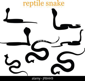 Silhouette de serpent Illustration de Vecteur