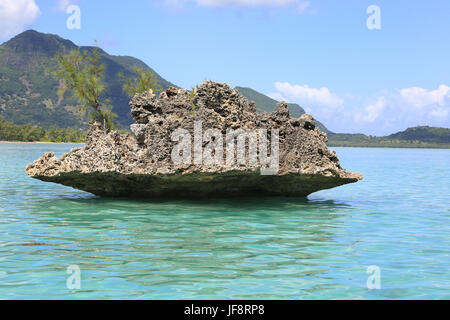 L'Ile Maurice, le cristal de roche, Le Morne Banque D'Images