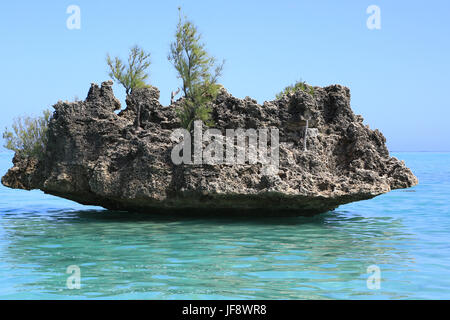 L'Ile Maurice, le cristal de roche, Le Morne Banque D'Images