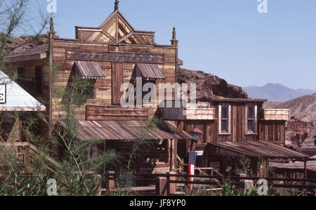 Le calicot est une ville fantôme et ancienne ville minière dans le comté de San Bernardino, en Californie, aux États-Unis. Banque D'Images