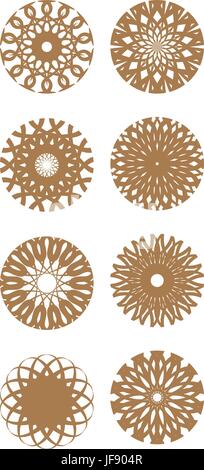 Vector set of round ornaments Illustration de Vecteur