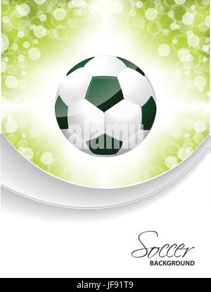 Abstract brochure avec ball soccer Illustration de Vecteur