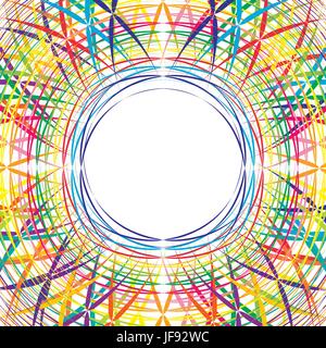 Abstract Colorful châssis circulaire sur fond blanc Illustration de Vecteur