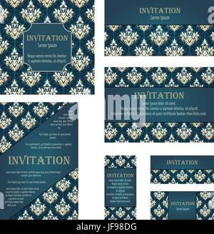 Jeu de cartes d'Invitation Illustration de Vecteur