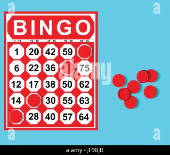 illustration of bingo card Illustration de Vecteur