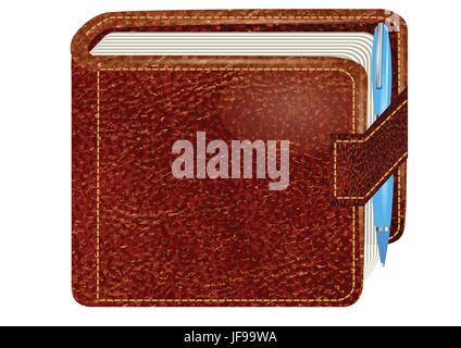 Journal intime et stylo Illustration de Vecteur