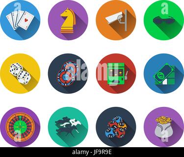 Set of casino icons Illustration de Vecteur