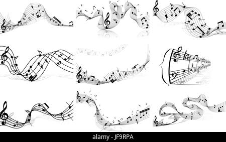 Des notes de musique personnel a Illustration de Vecteur